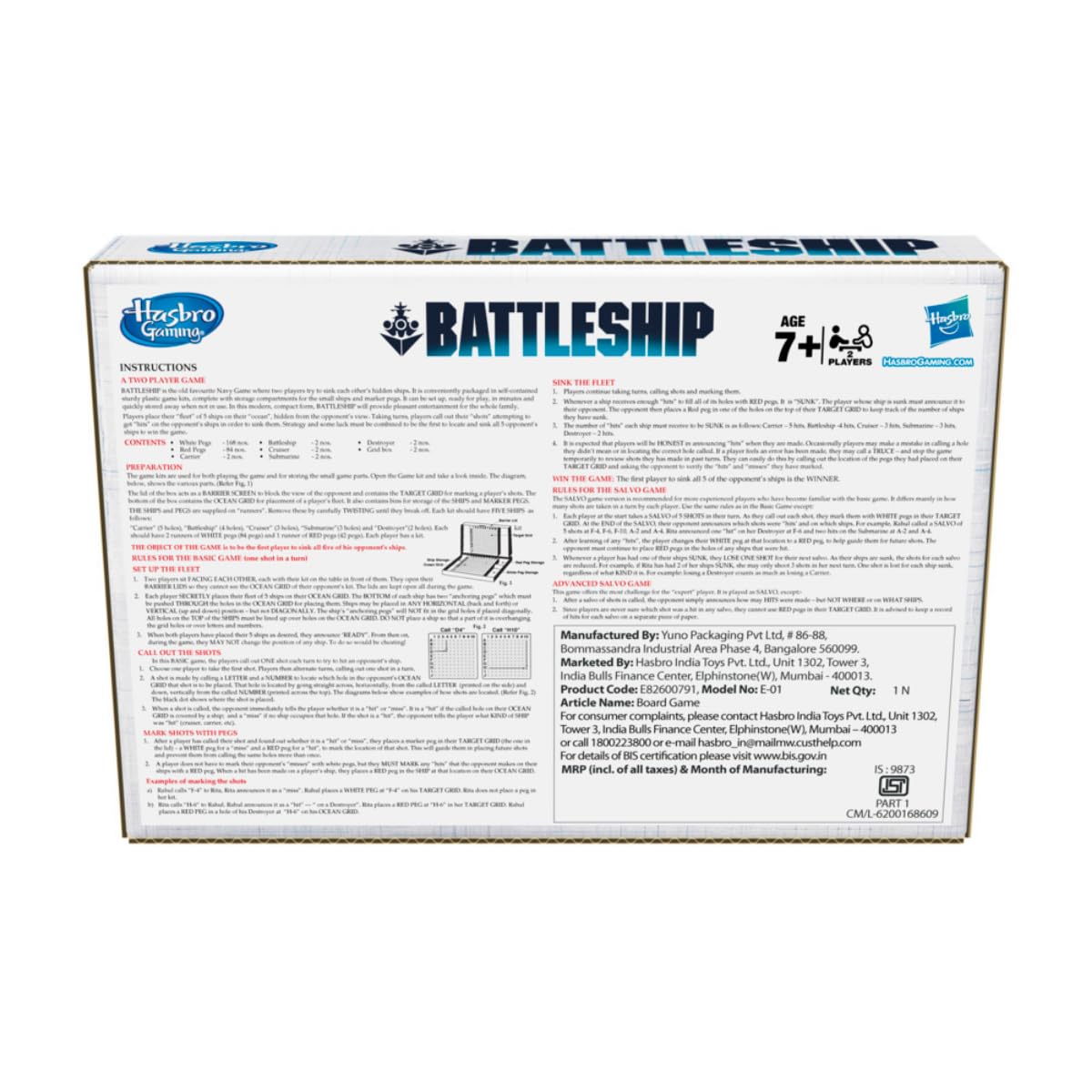 Hasbro Gaming Battleship Board Game Classic Strategy Game