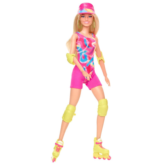 Barbie The Movie Doll, Margot Robbie, Inline Skating Doll Wearing Leotard, Biker Shorts and Inline Skates