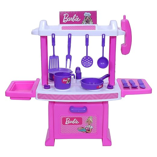 Toyzone Barbie Kitchen Set- Pretend Play Kitchen Household Accessories Set