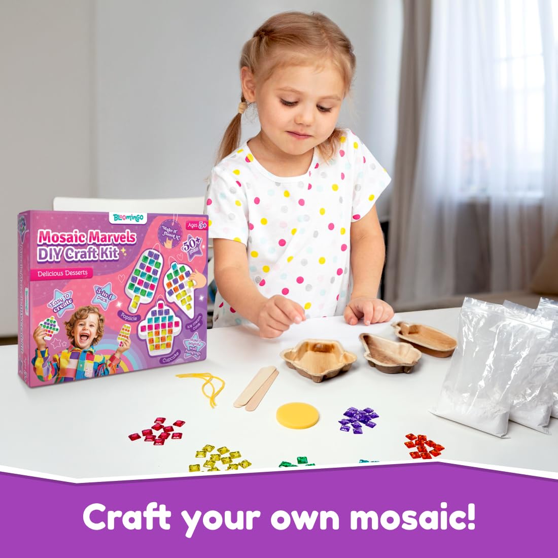Bloomingo Mosaic Marvels DIY Craft Kit