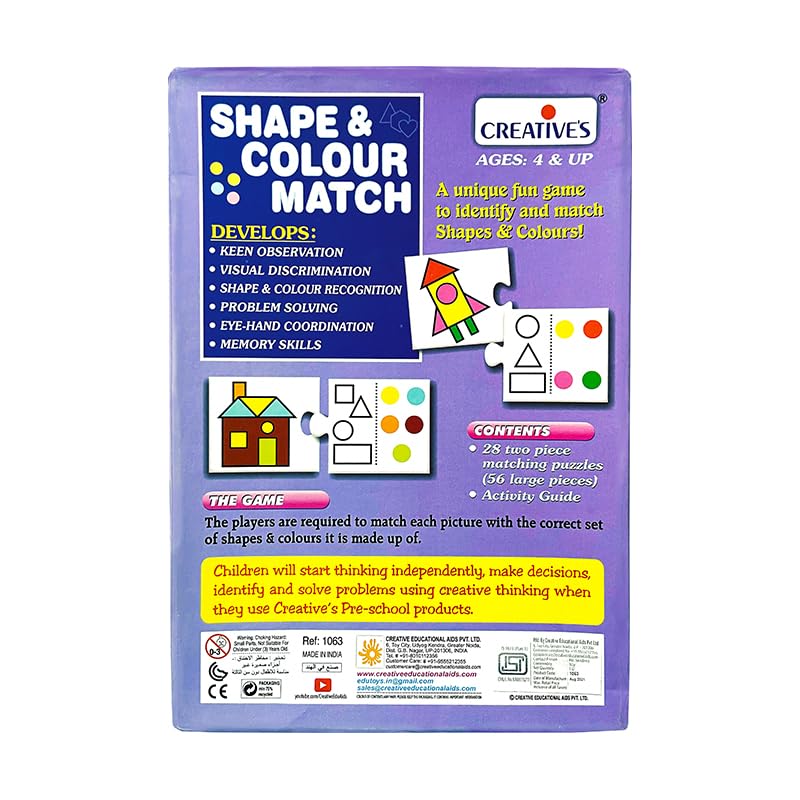 Creative's Shape & Colour Match, Early learning Games