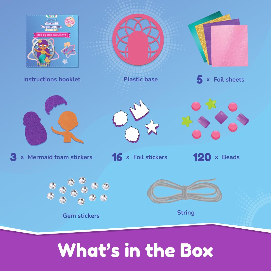 Bloomingo Diy Mermaid Dreamcatcher Art & Craft Kit