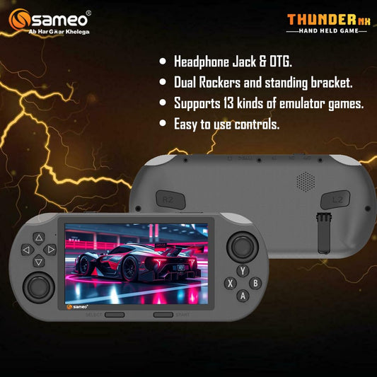 Sameo Thunder NX Handheld Game Console – 64GB 15000+ Games 4.5” IPS Display Retro Gaming