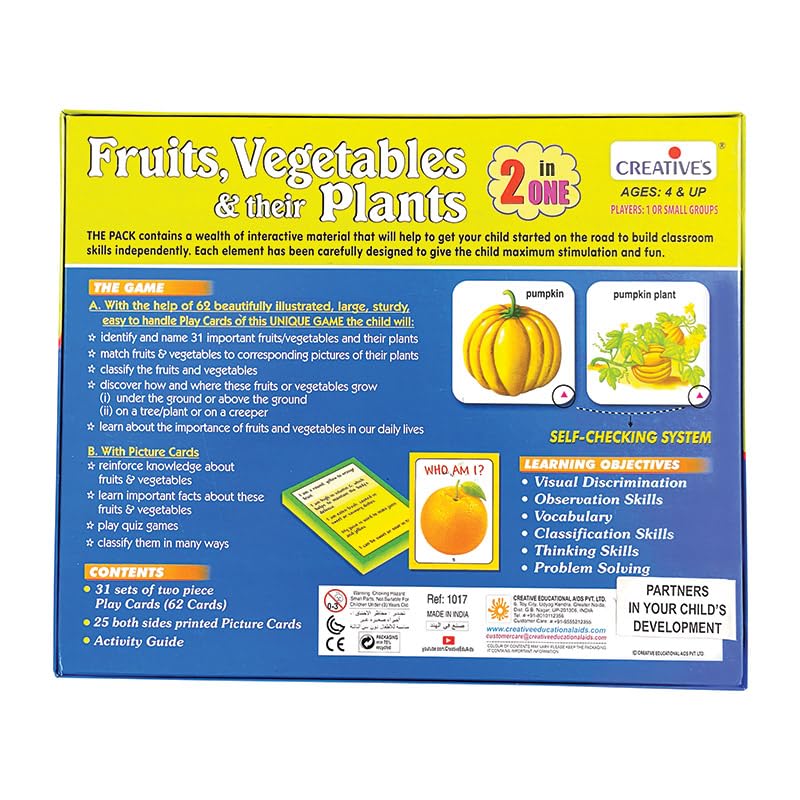 Creatives Fruits, Vegetables & Their Plants 2 in 1
