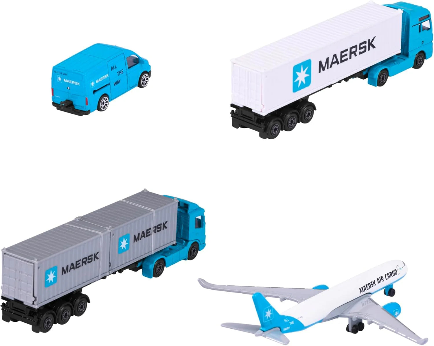 Majorette - Maersk Logistic, Volkswagon Crafter + MAERSK Air Cargo