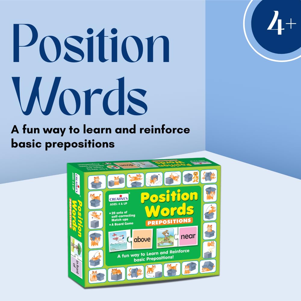 Creative's Position Words, Self-Correcting Match-ups Puzzles,  Reinforce Basic Prepositions, Learning & Educational Toy