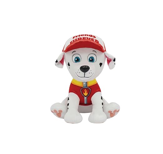 Marshall with Cap Plush - Huggable Paw Patrol Puppy Soft Toy Cuddly Character Plush - 25cm