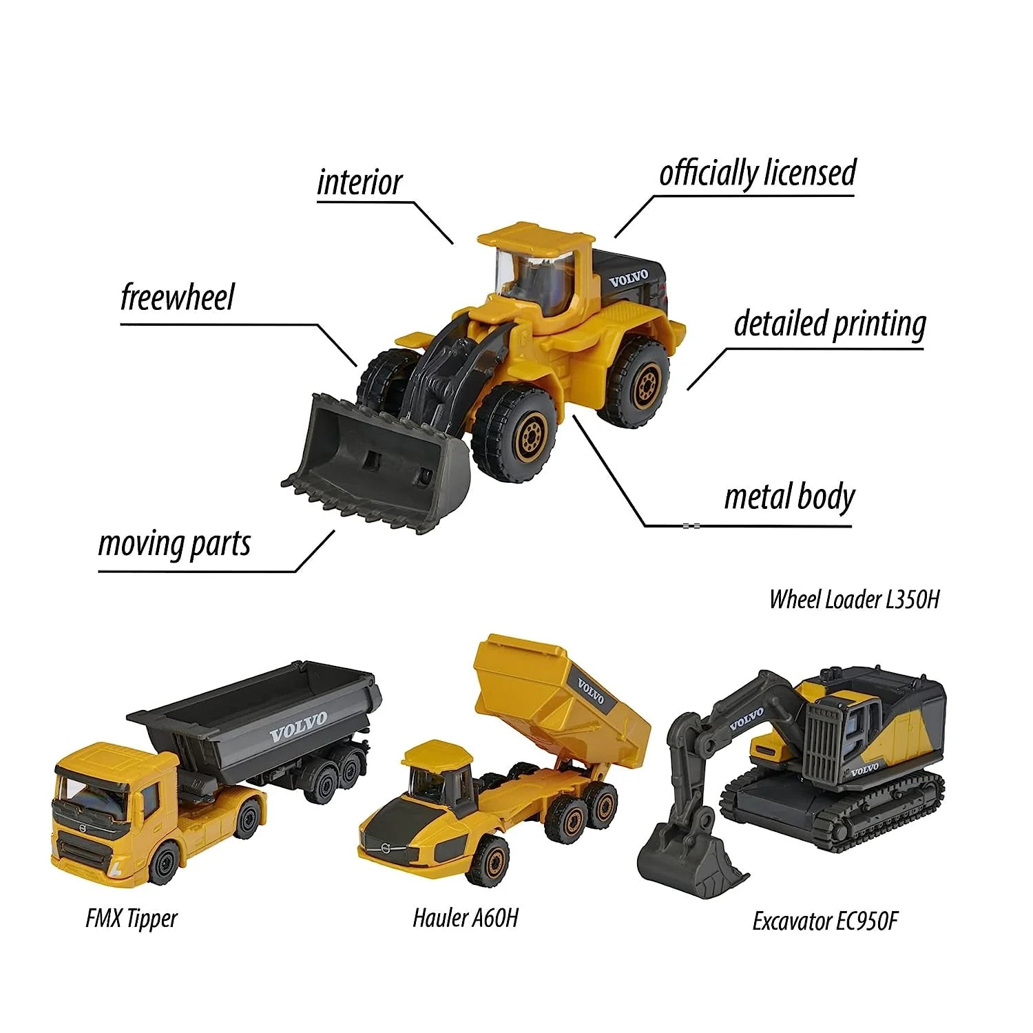 Majorette Volvo Construction Giftpack Licensed Diecast Cars