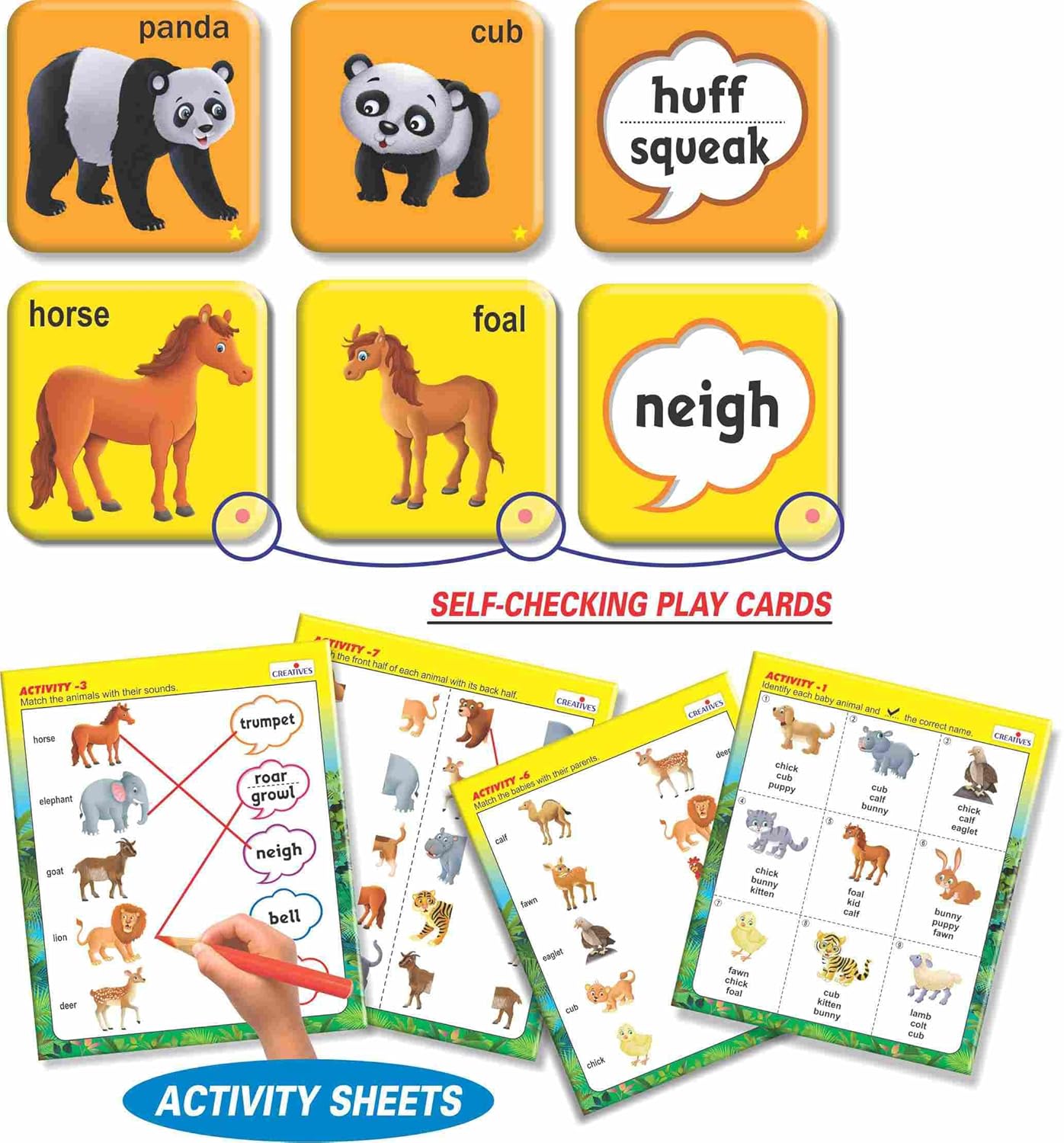 Creative's Animals Their Babies & Sounds | 2 in1 Game for Children