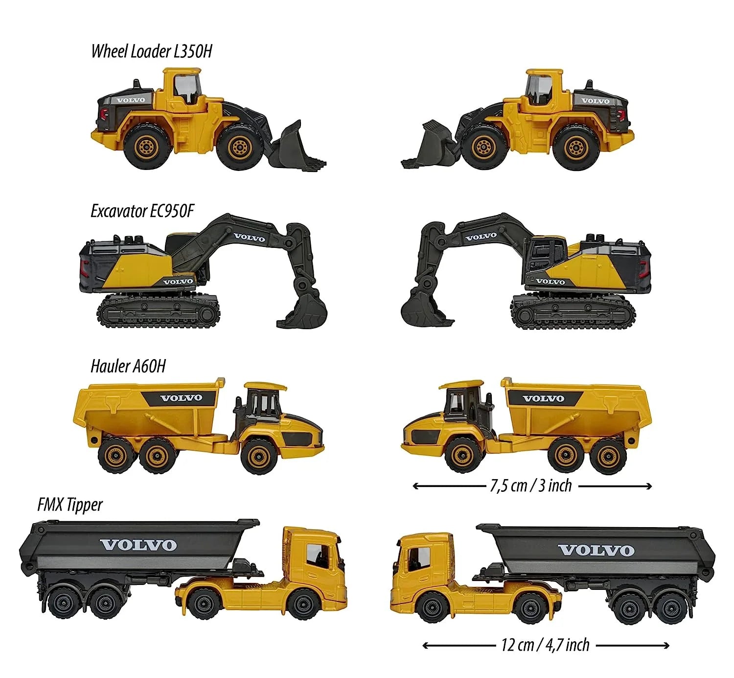 Majorette Volvo Construction Giftpack Licensed Diecast Cars
