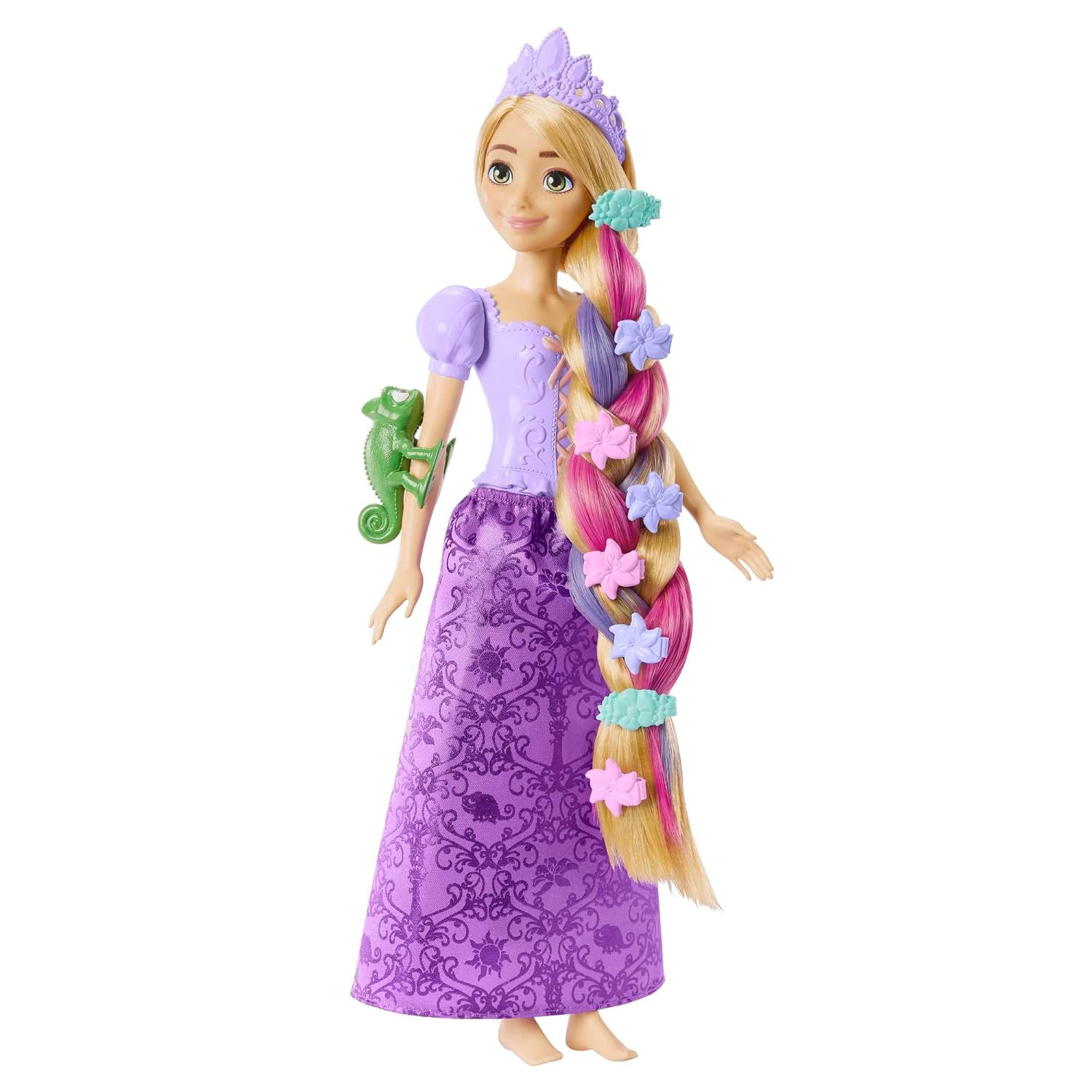 Disney Mattel Princess Toys, Rapunzel Doll with Color-Change Hair Extensions & Hair-Styling Pieces