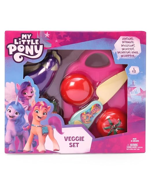 My Little Pony Realistic Sliceable Veggie Pretend Play Set for kids