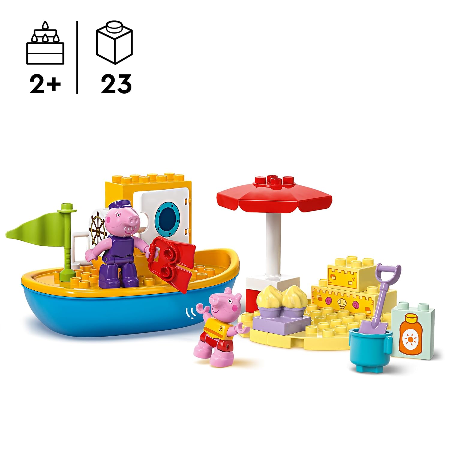 LEGO DUPLO Peppa Pig Boat Trip Playset 10432 Building Blocks Toys