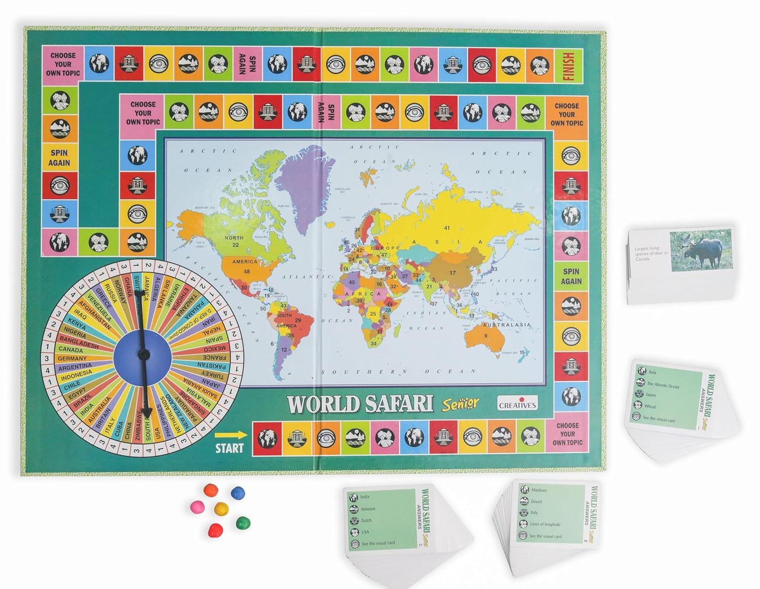 Creative's World Safari-Senion, Family Board Game, Expedition Across The World