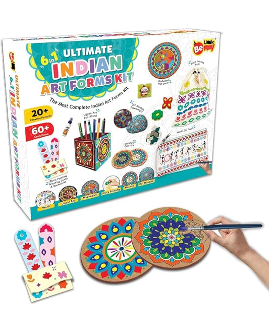 Little Berry Ultimate 6 in 1 Indian Art Forms Kit - DIY Art & Craft Kit