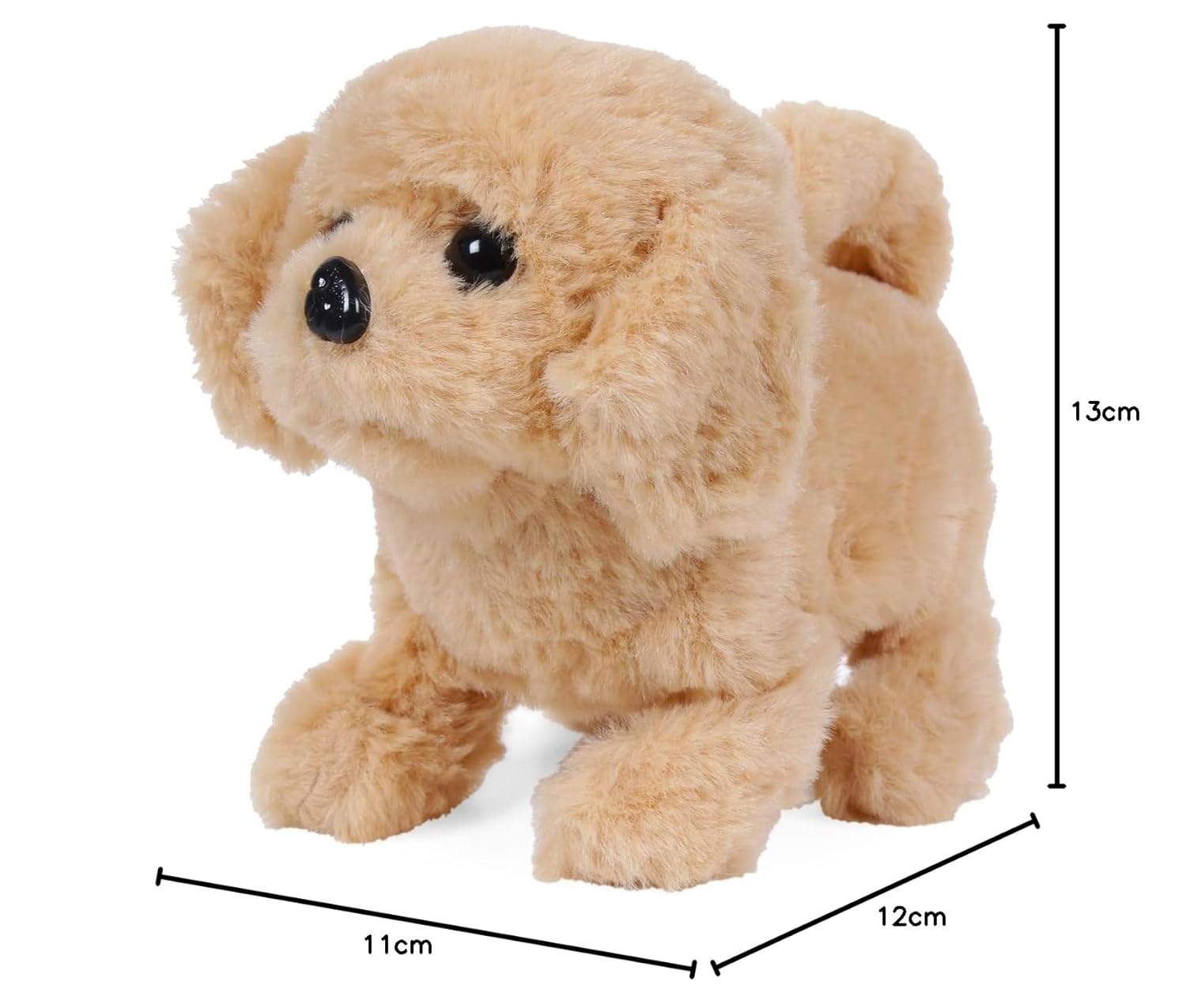 Rowan Fuzzbuzz Buddy Walking Dog Stuffed Toy, Cute Plushie
