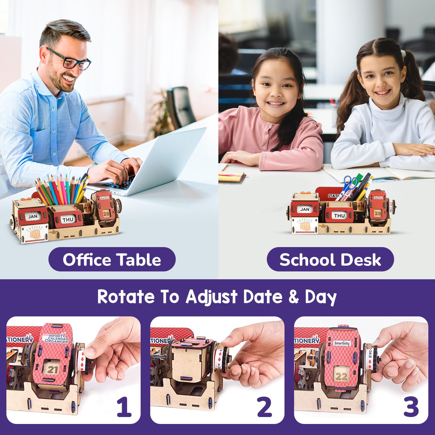 Smartivity Infinity Calendar Desk Organizer DIY Kit