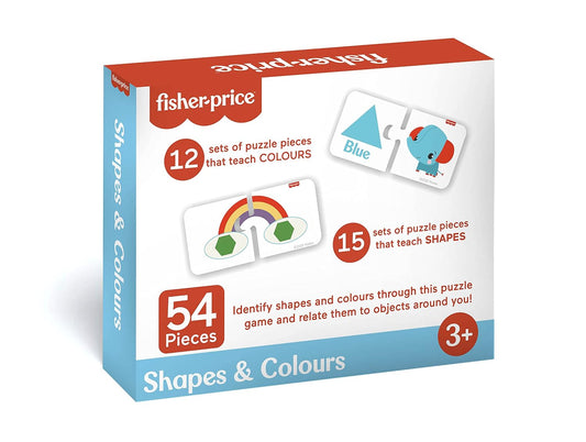 Fisher Price Shapes & Colours - 54 Pieces Jigsaw Puzzles, Colours & Shapes Learning & Development Puzzles