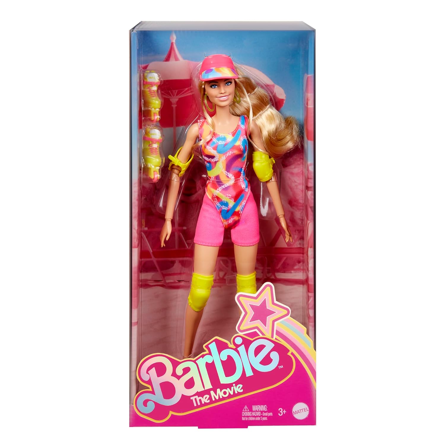 Barbie The Movie Doll, Margot Robbie, Inline Skating Doll Wearing Leotard, Biker Shorts and Inline Skates