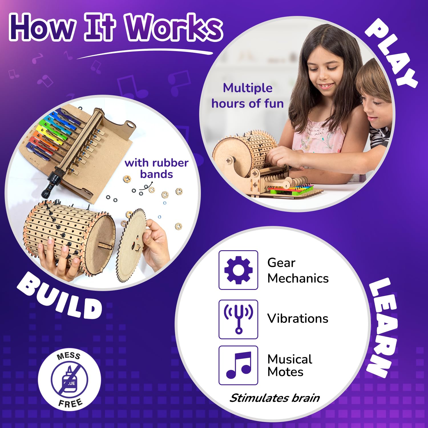 Smartivity Music Machine DIY Wood STEM Toy