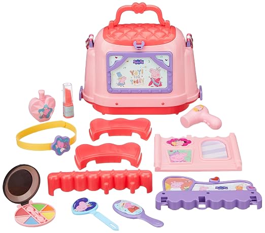Peppa Pig Beauty Set Toy with Cute Little Portable Carry Case with 18 accessories