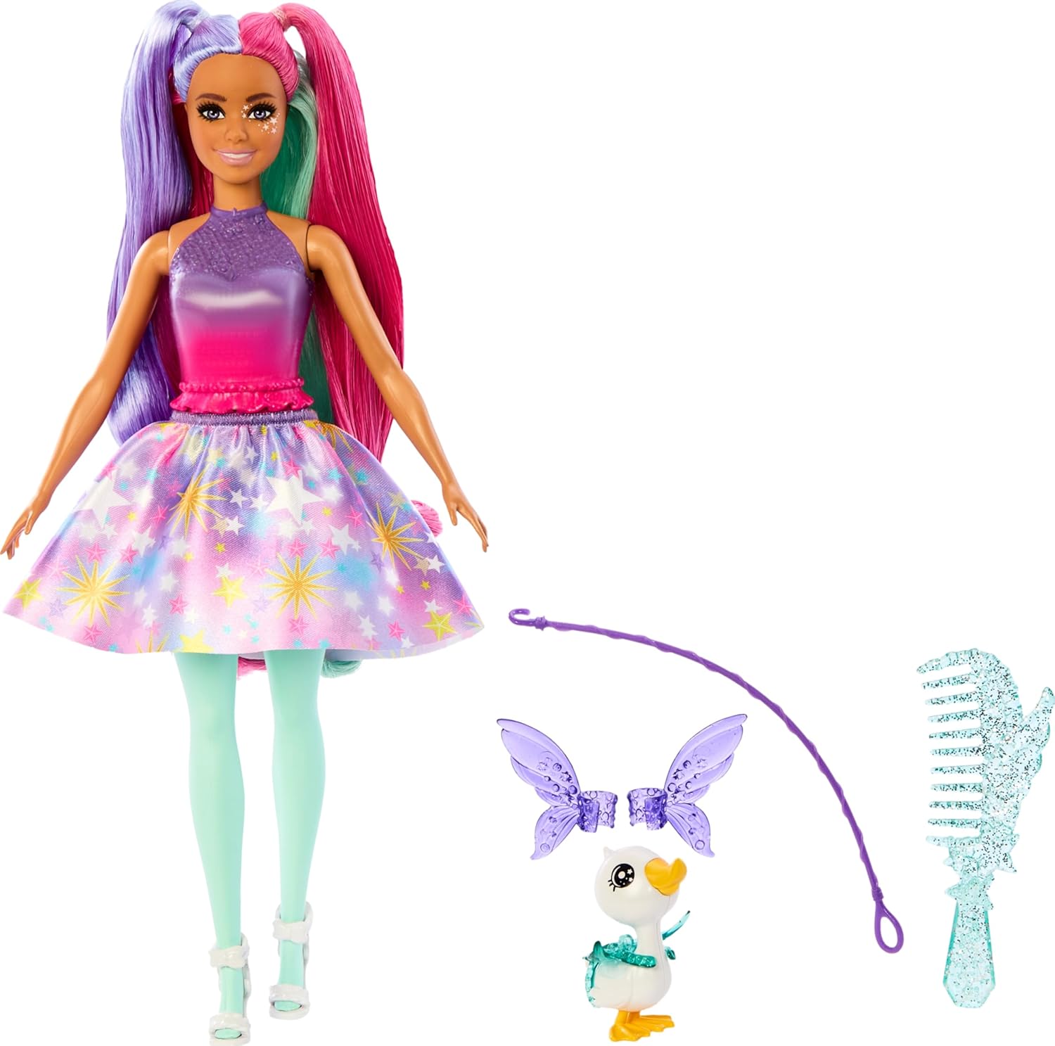 Barbie A Touch of Magic Doll & Accessories, The Glyph with Fantasy Outfit, Pet, Leash & Styling Accessories