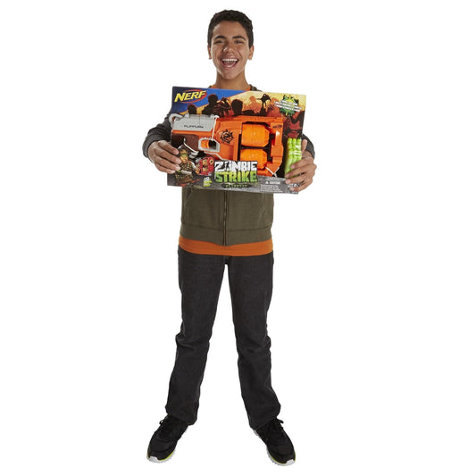 Nerf Zombie Strike Flipfury Toy Blaster With 2 Flipping Drums And 12 Official Zombie Strike Elite Darts
