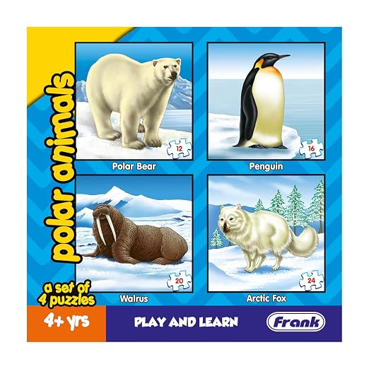 Frank Polar Animals - A Set of 4 Jigsaw Puzzle for Kids