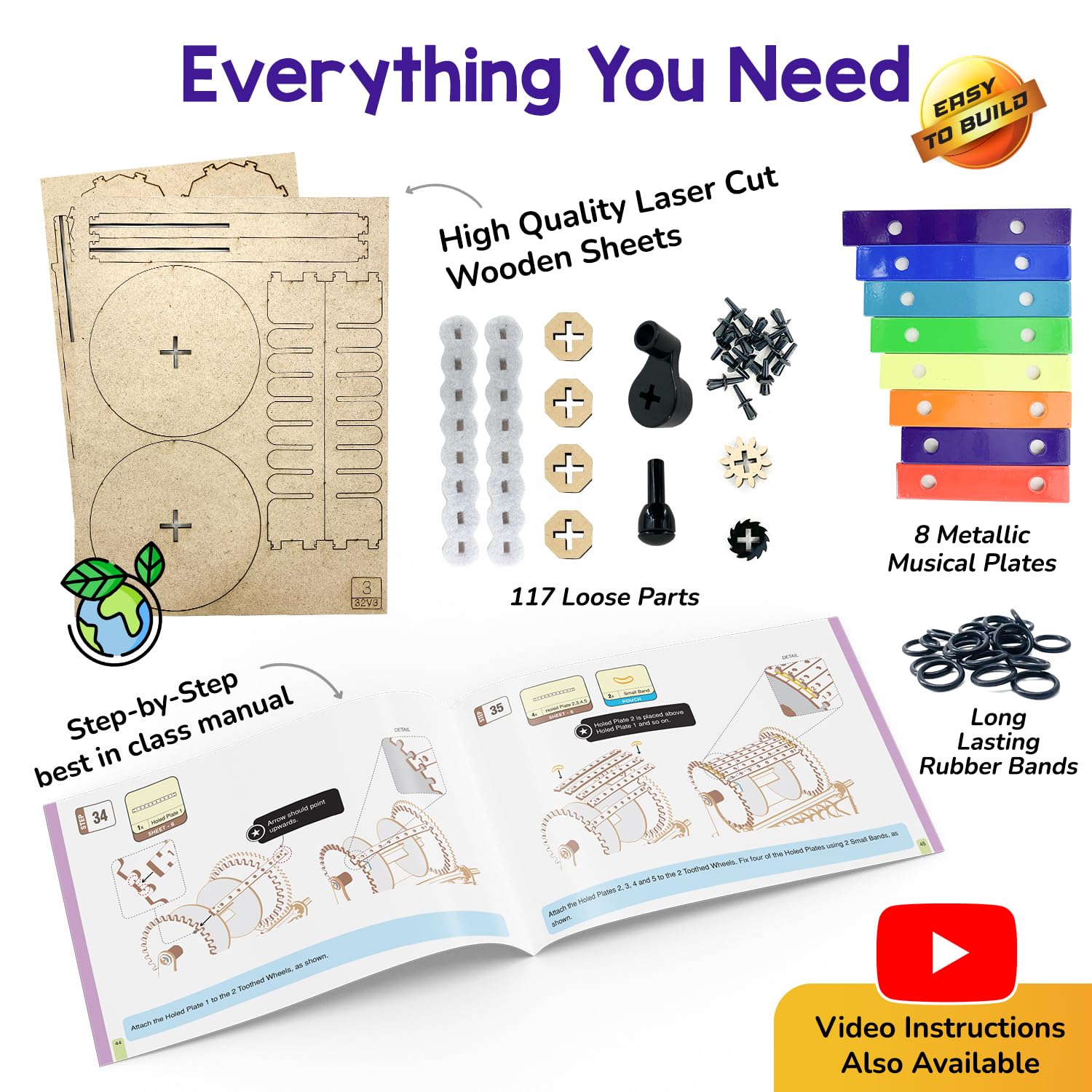 Smartivity Music Machine DIY Wood STEM Toy