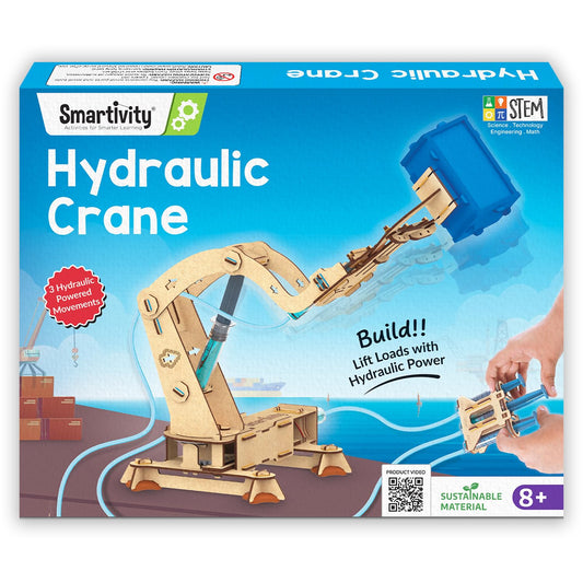 Smartivity Hydraulic Crane STEAM learning Kit, Educational & Construction Based Activity Game Kit for Kids