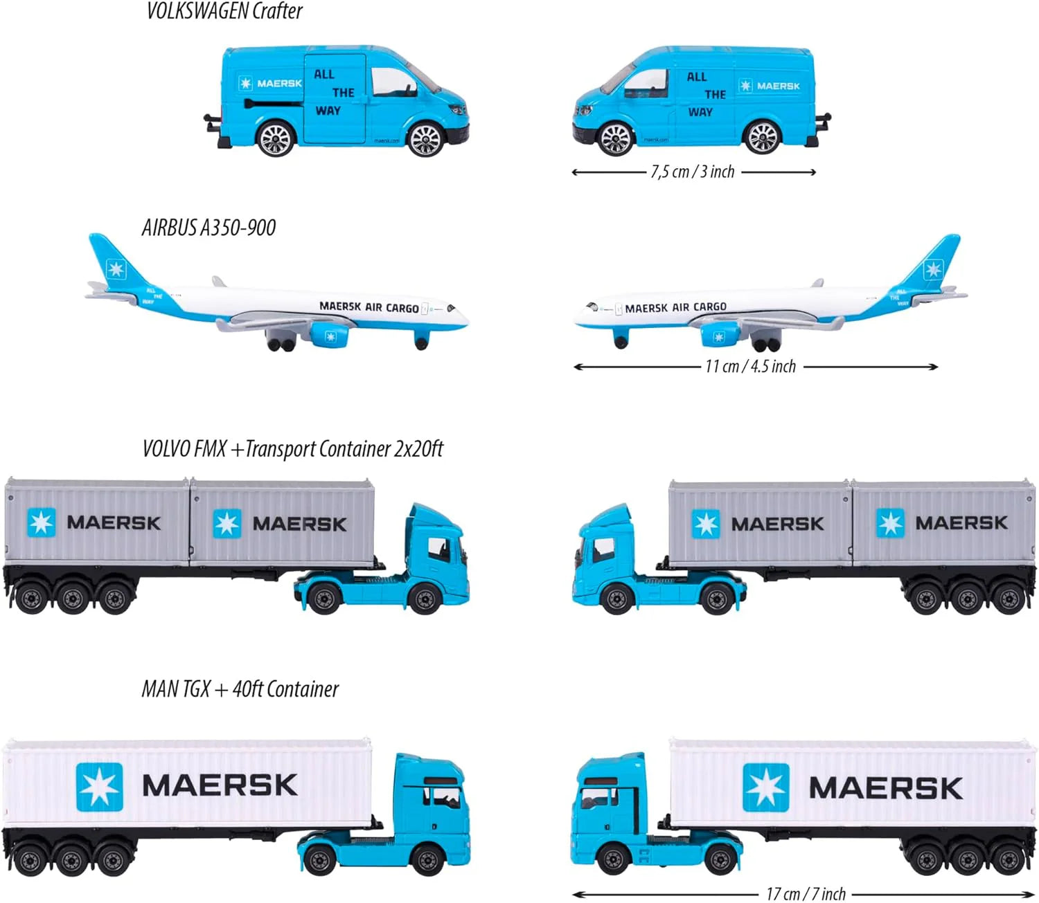 Majorette - Maersk Logistic, Volvo Transporter Container 2x20FT