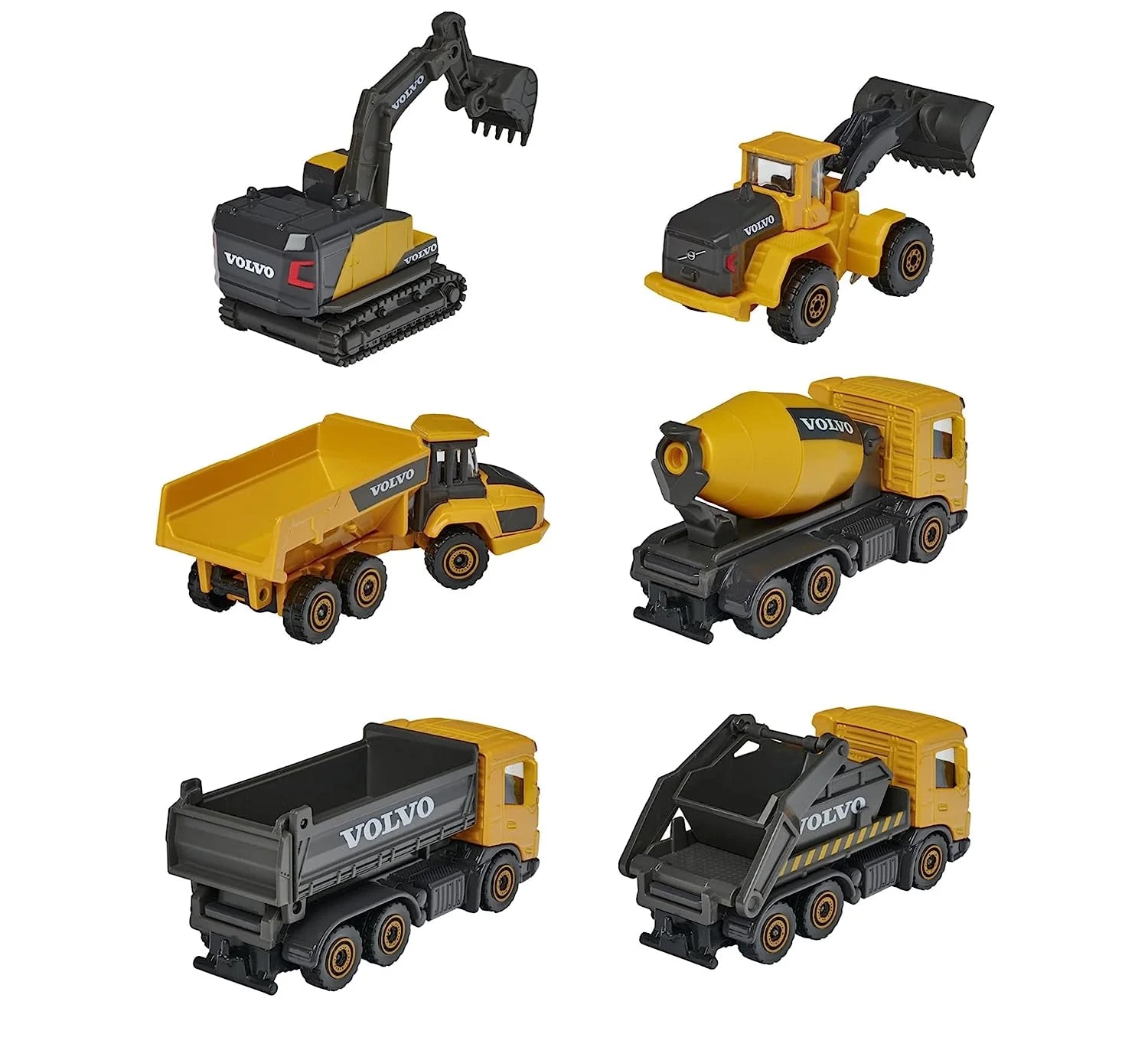 Majorette Volvo Construction 3 Piece Set, Random Selection from 2 Assorted Models sets