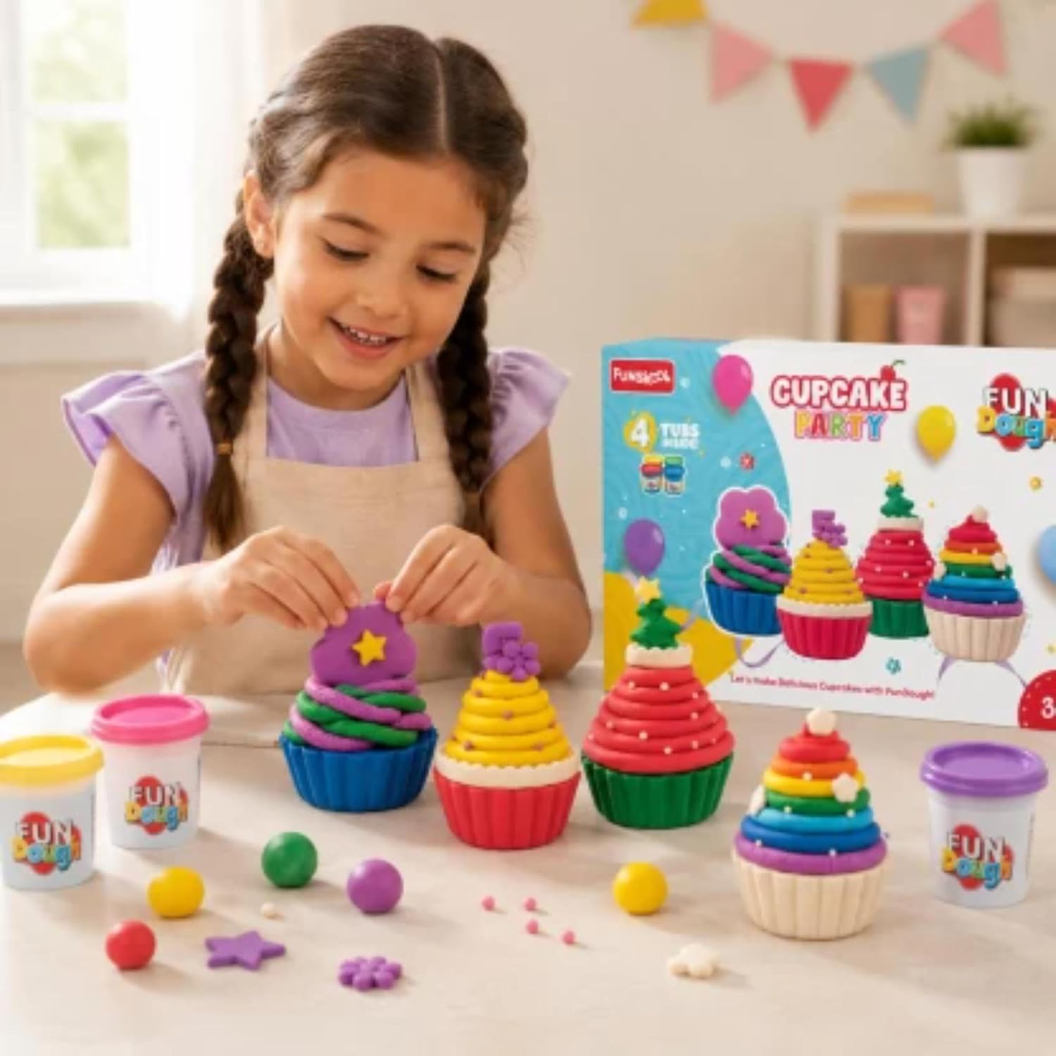 Funskool Fundough Cupcake Party, Play Set for Kid