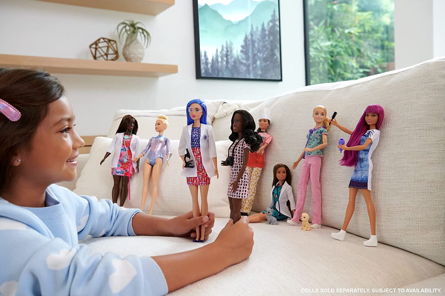 Barbie 12 Inch Blue Hair Scientist Doll & Accessories