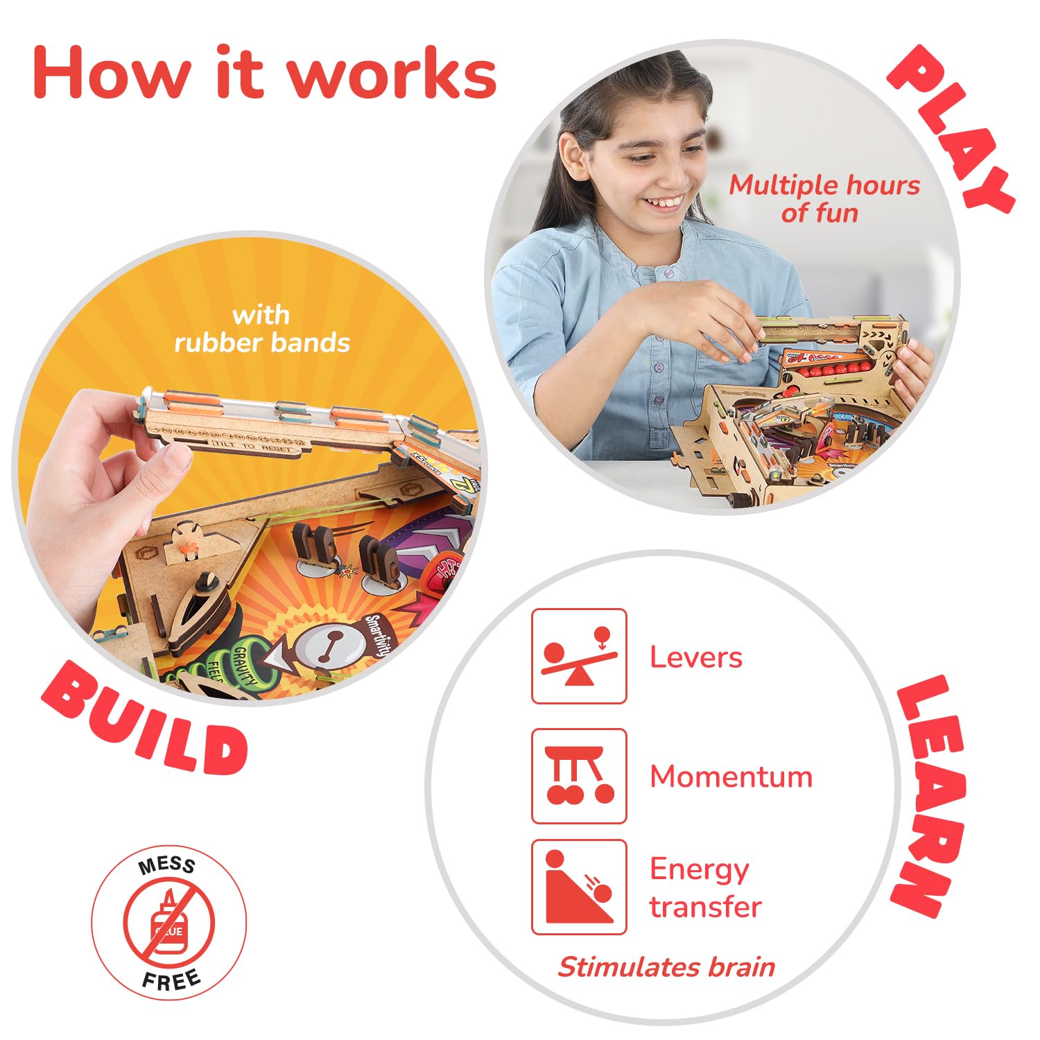 Smartivity Pinball Machine DIY Wood STEM Toy