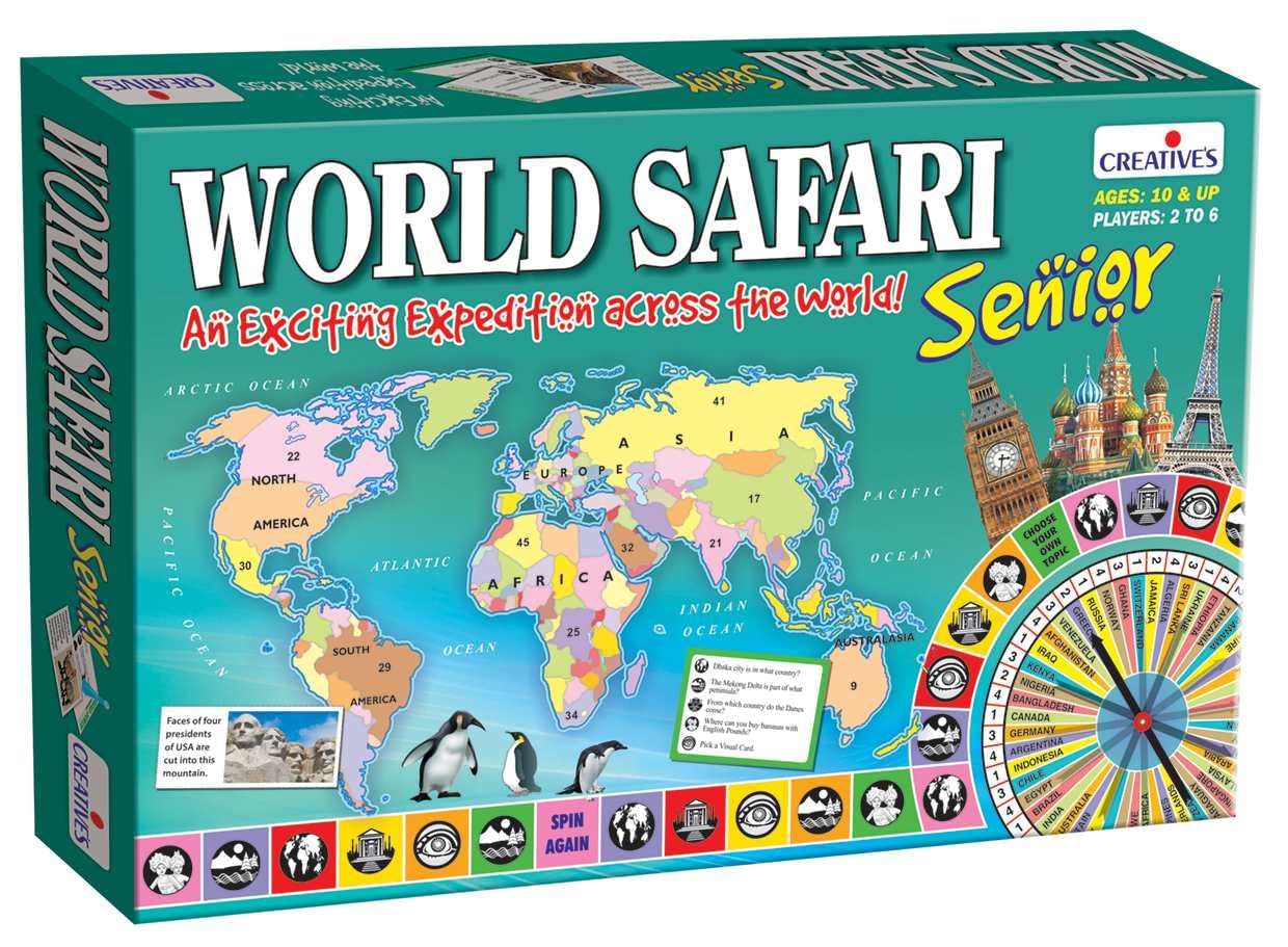 Creative's World Safari-Senion, Family Board Game, Expedition Across The World