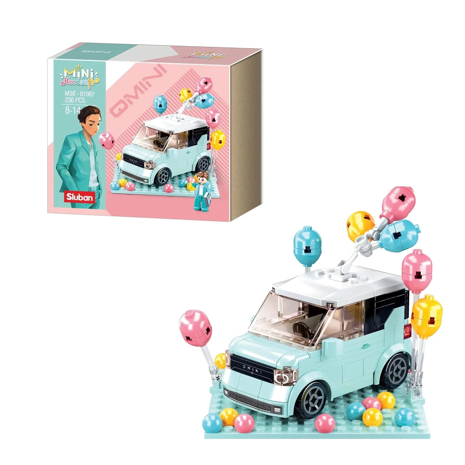 Sluban Mini Handcraft-Mini Car Building Blocks for Boys and Girls