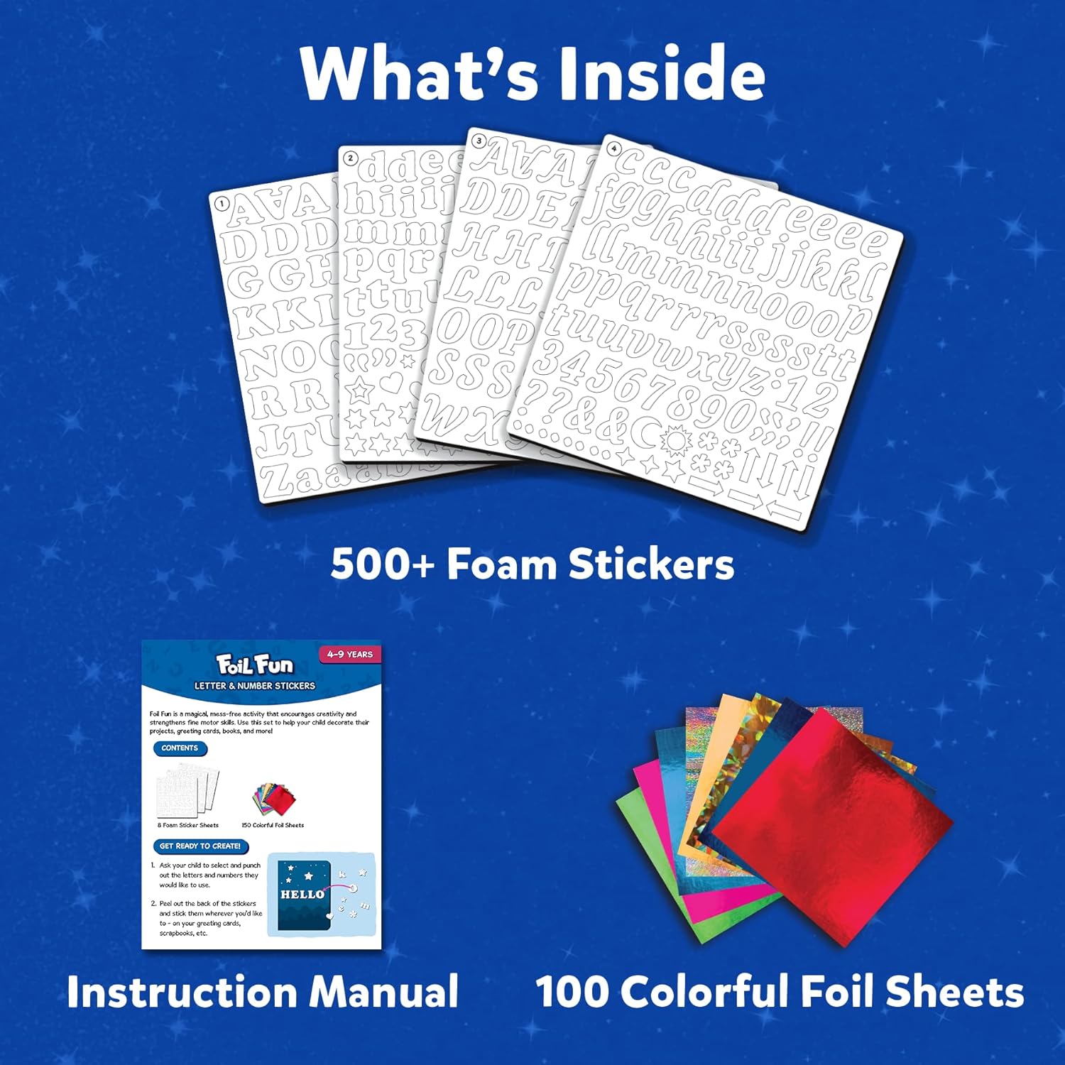Skillmatics Foil Fun - Letters & Numbers Sticker Kit