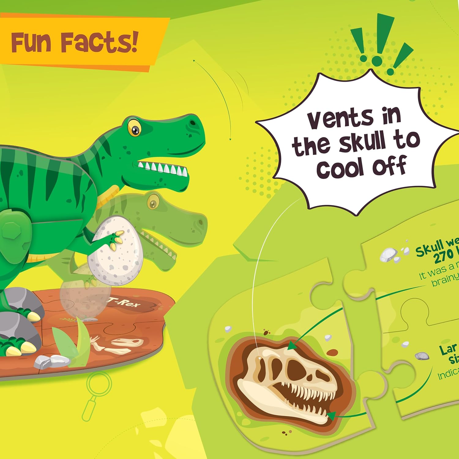 Imagimake Mapology Glow in The Dark Dinos & Egg (Green)