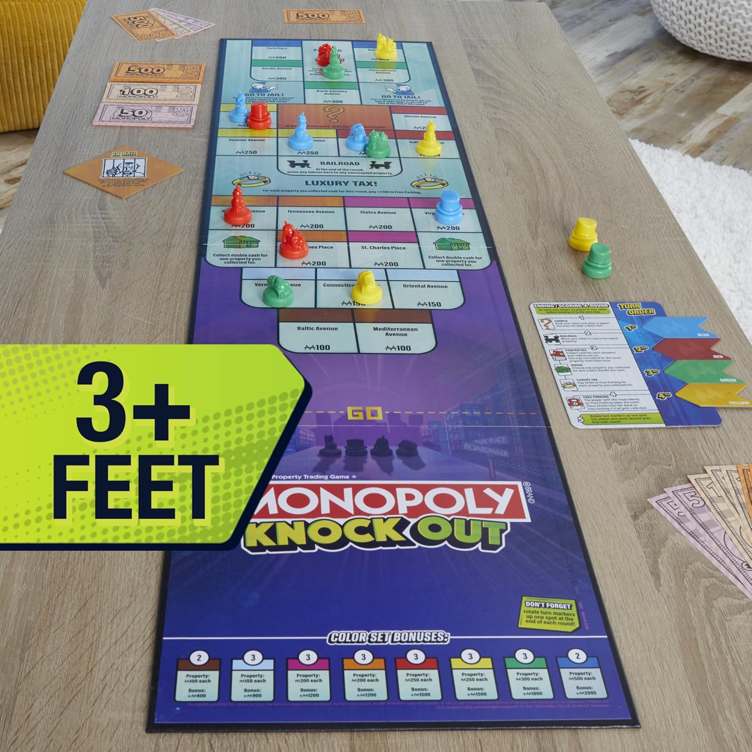 Monopoly Knockout Family Party Game for Kids, Teens, and Adults
