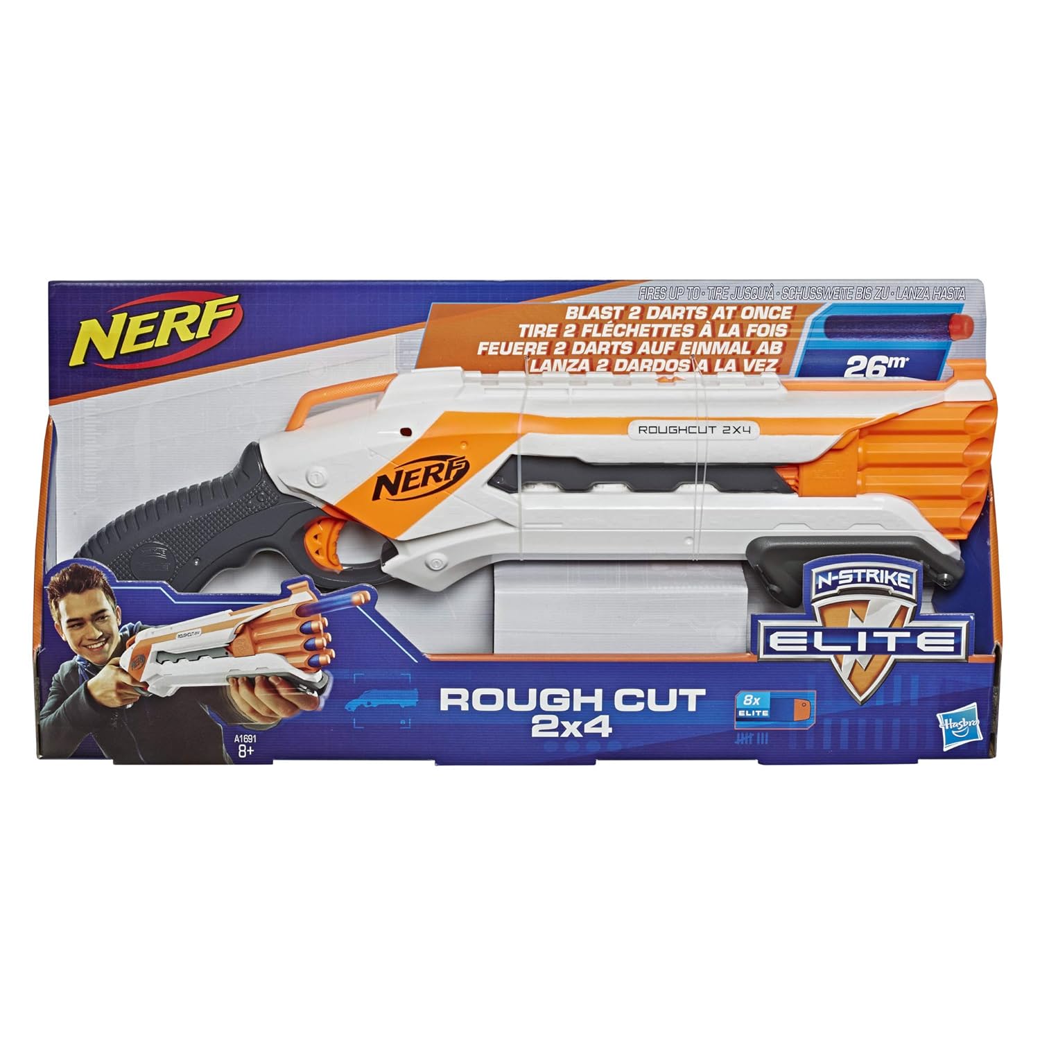 Nerf N-Strike Elite Rough Cut 2X4 Blaster Blasters for Kids