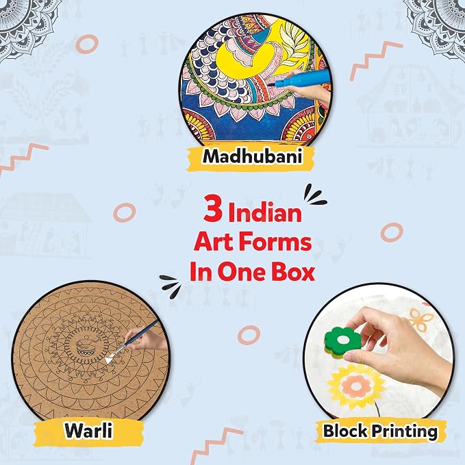 Little Berry Indian Art Forms Kits – 3 in 1 Indian Art Forms Kit 