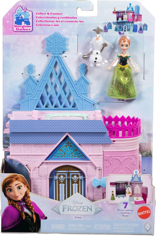 Disney Frozen Anna's Arendelle Castle Dollhouse Storytime Stackers Playset with Small Doll