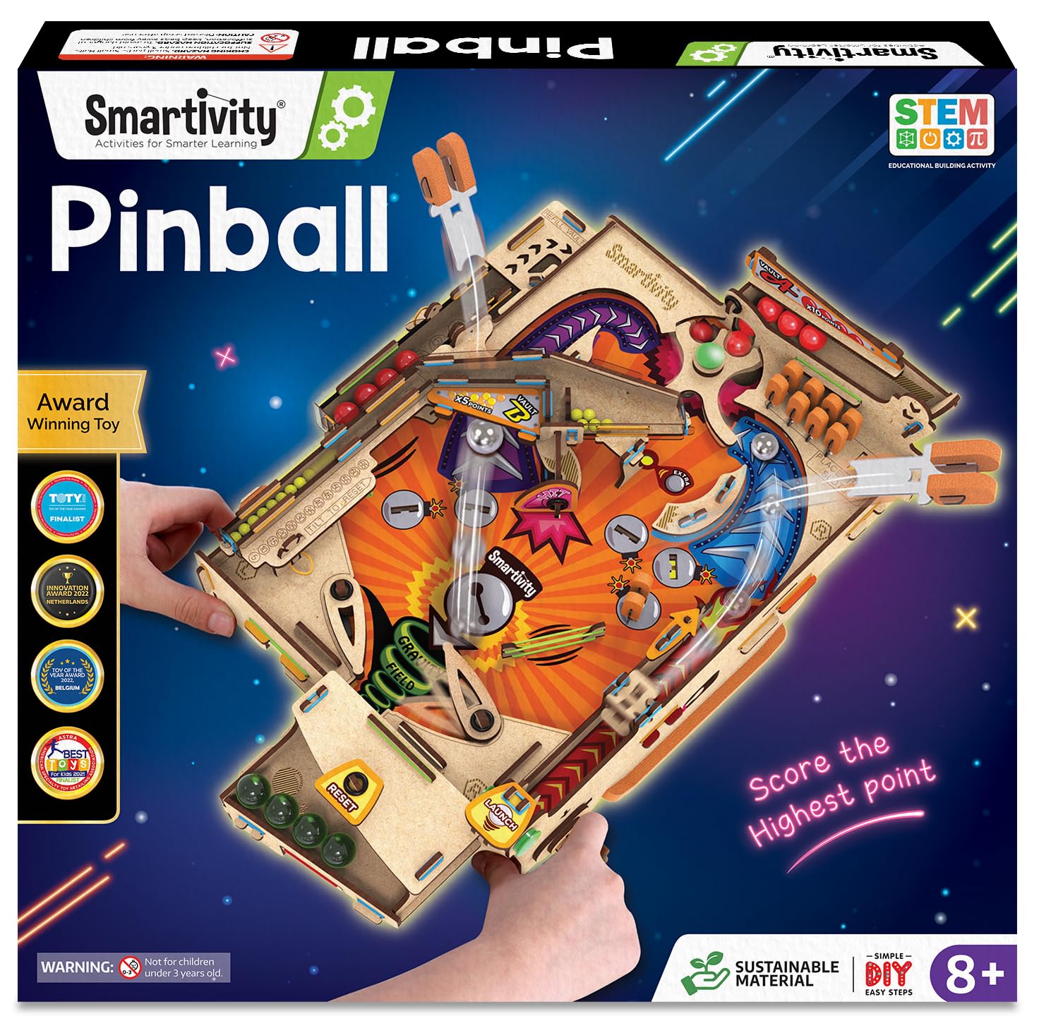 Smartivity Pinball Machine DIY Wood STEM Toy