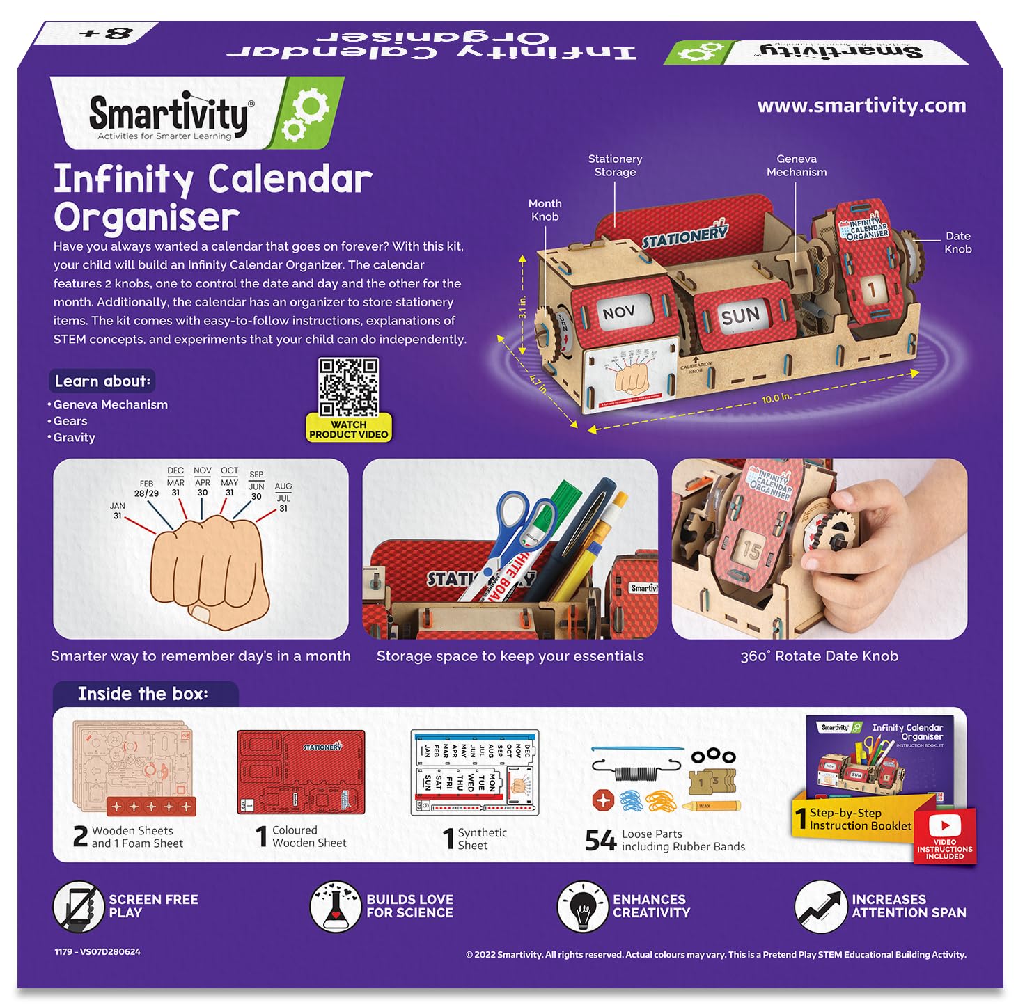 Smartivity Infinity Calendar Desk Organizer DIY Kit