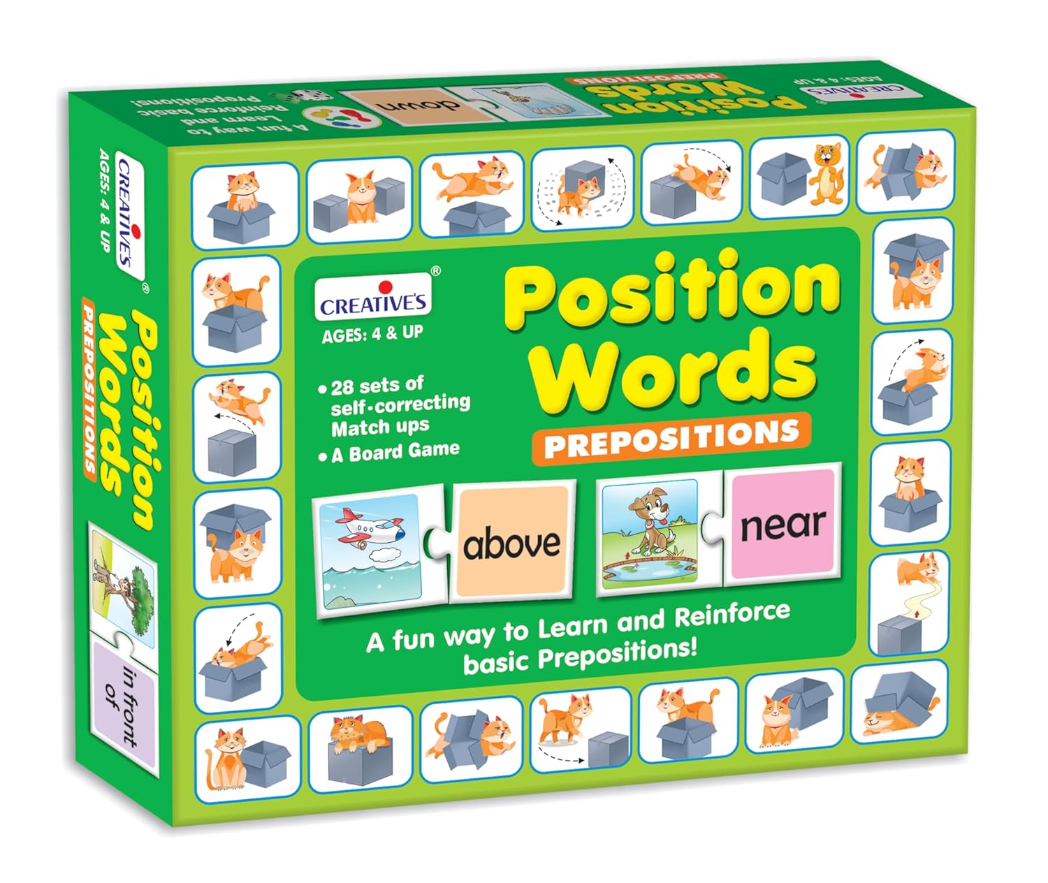 Creative's Position Words, Self-Correcting Match-ups Puzzles,  Reinforce Basic Prepositions, Learning & Educational Toy