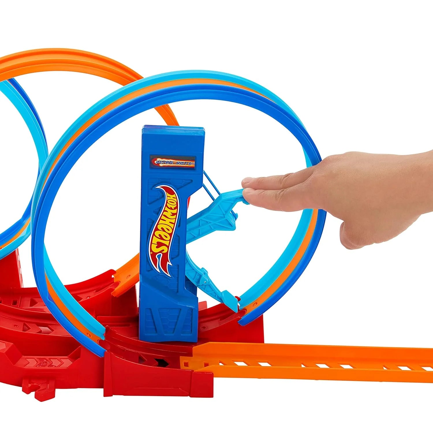Hot Wheels Ultra Hots Loop Madness TrackSet with 3 Loops and 1 Hot Wheels Car HPX93