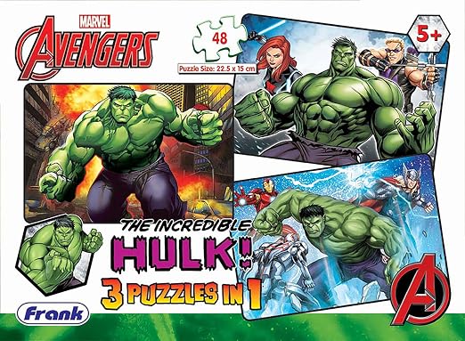 Frank Marvel Avengers Puzzles - The Incredible Hulk! - 48 Pieces 3 in 1