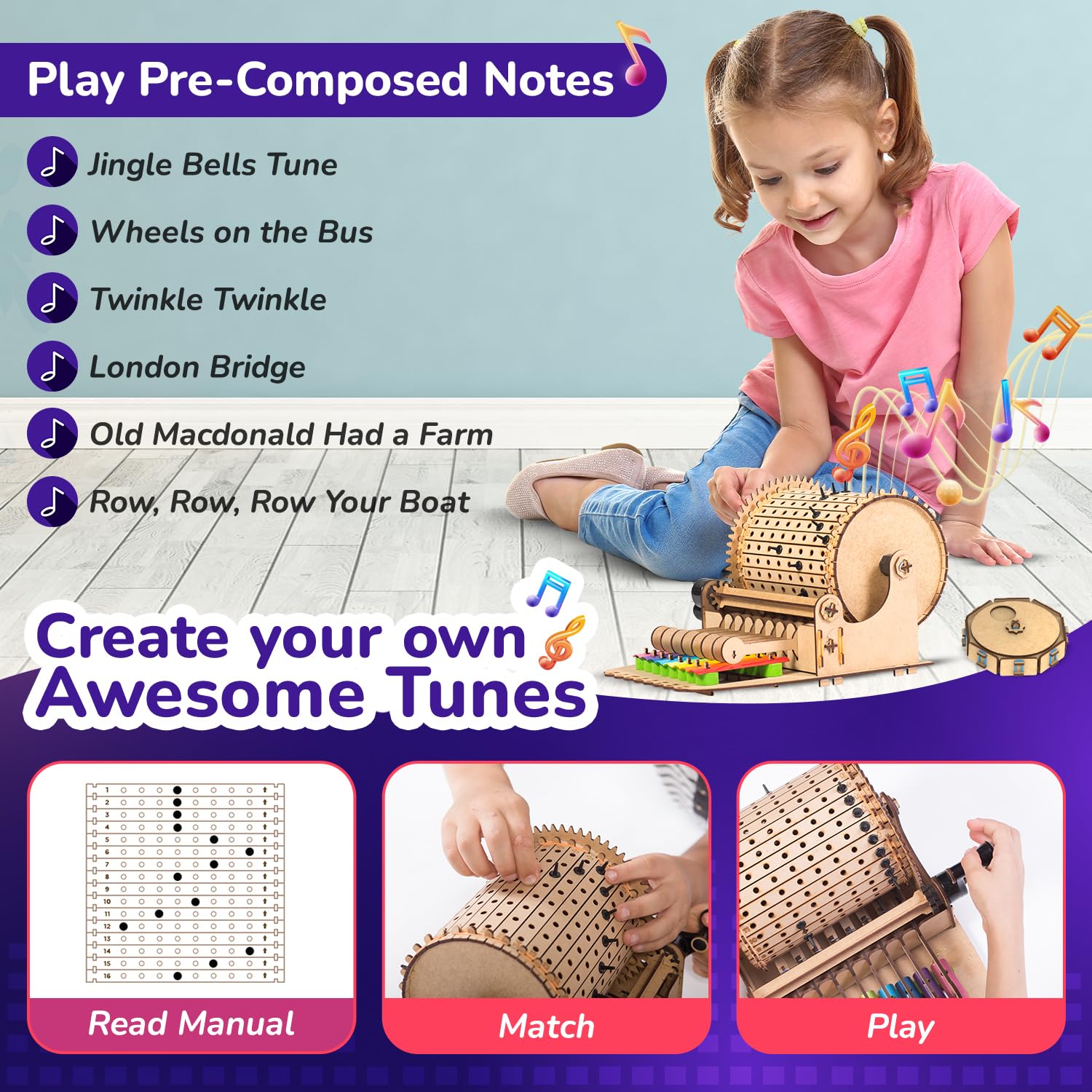 Smartivity Music Machine DIY Wood STEM Toy