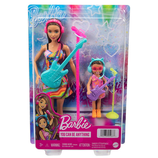 Barbie Dolls & Accessories, Sisters Pop Star-Themed Playset, and Chelsea Dolls with Musical Pieces
